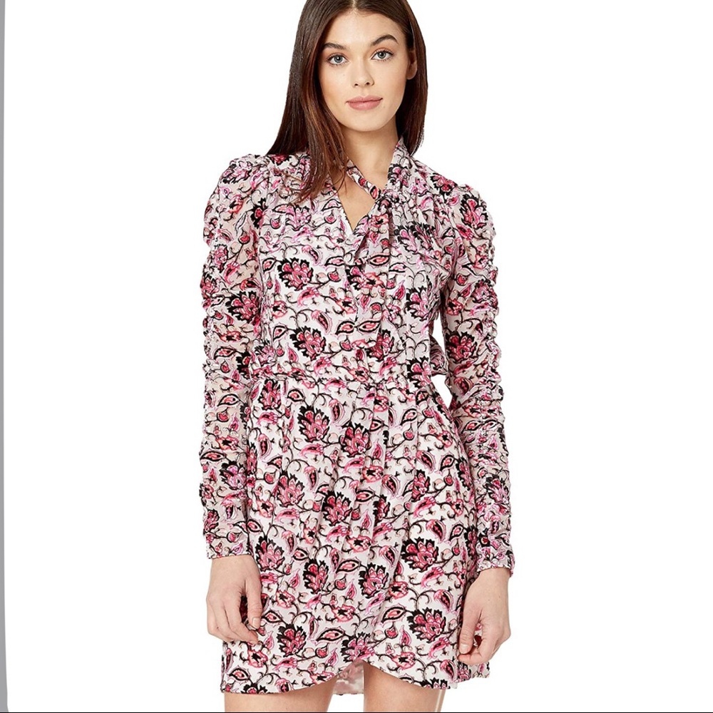 ❌NOT FOR SALE❌MONIQUE LHUILLIER Floral VelvetDress - Picture 2 of 16